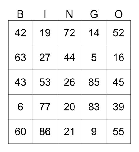 bingo spiel kostenlos ausdrucken